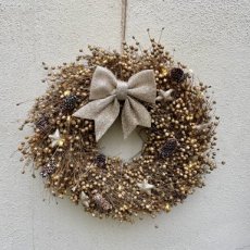 1711202501 Een beetje kerstkrans van vlas