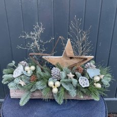 Kerstcreatie dubbele ster